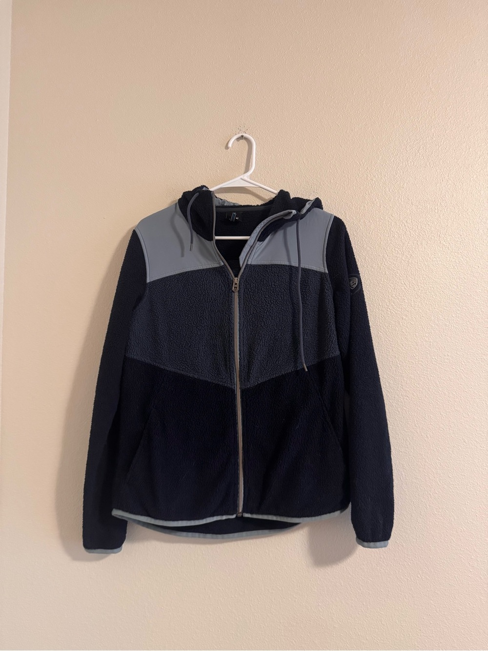 Kuhl Navy and Light Gray Hooded Jacket